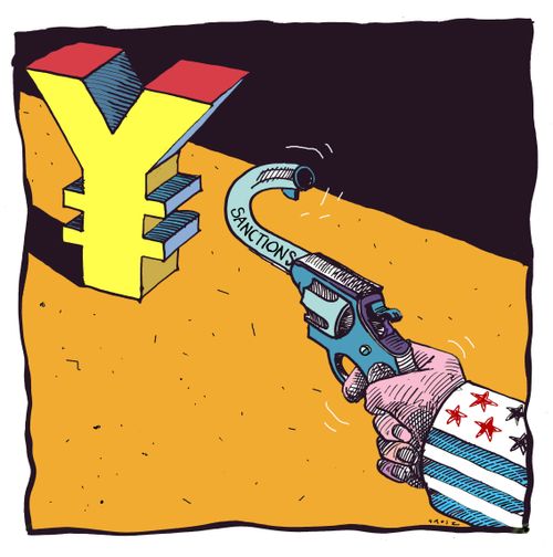 Sanctions on the yen backfiring.
