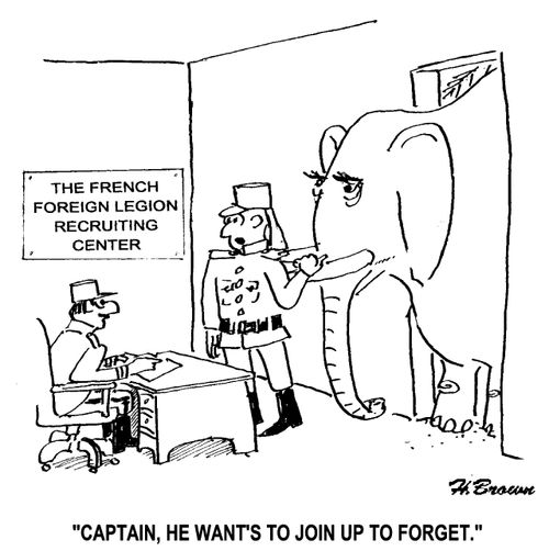 'Captain, he want's to join up to forget.'