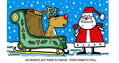 'OK fatboy, my turn to drive - your turn to pull'