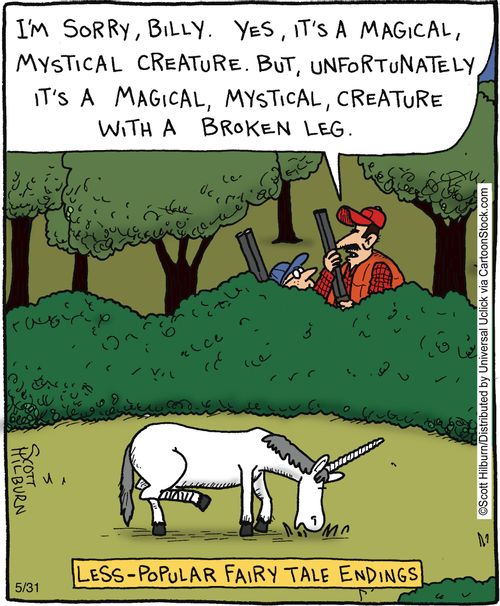 Less-popular fairy tale endings,