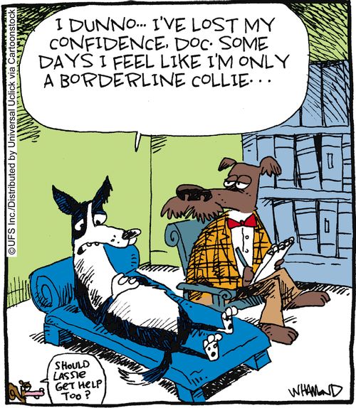 'I dunno... I've lost my confidence, Doc. Some days I feel like I'm only a borderline Collie...'