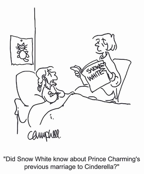 'Did Snow White know about Prince Charming's previous marriage to Cinderella?'