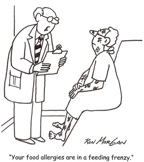 'Your food allergies are in a feeding frenzy.'