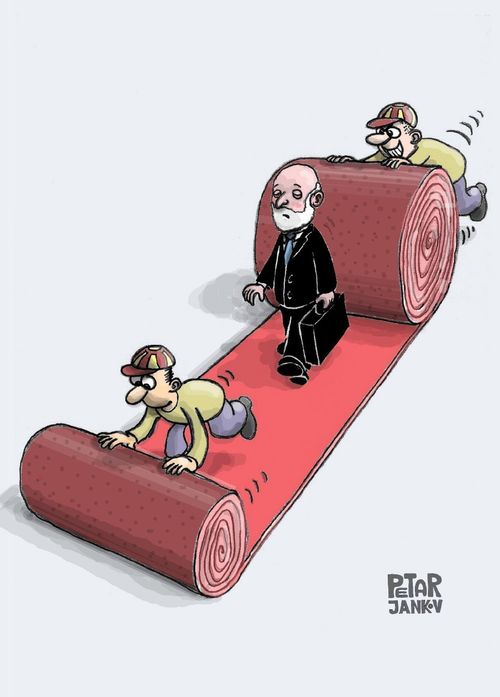 Rolling out the red carpet.