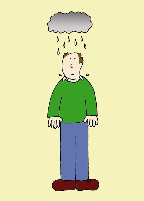 Man under the weather.
