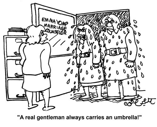 'A real gentleman always carries an umbrella!'