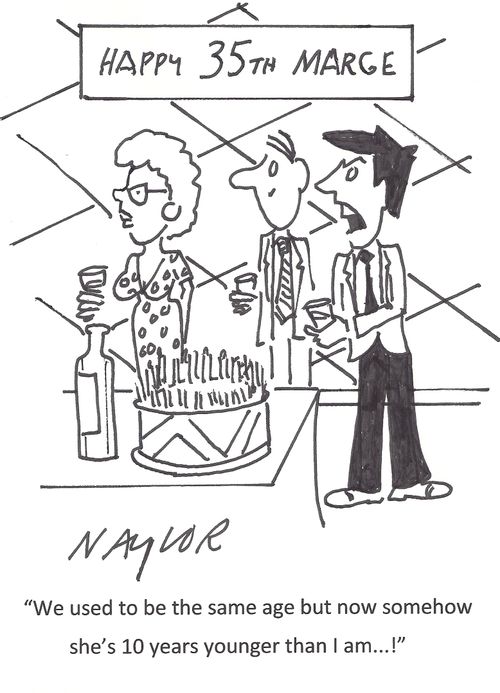 'We used to be the same age but now somehow she's 10 years younger than I am. . .!'
