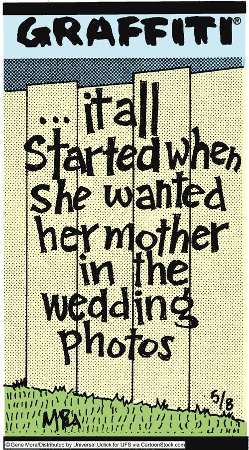 . . . it all started when she wanted her mother in the wedding photos.