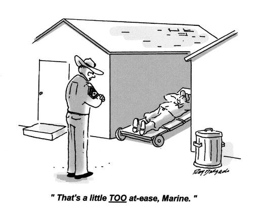 'There's a little too at-ease, marine.'