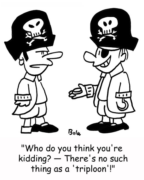 'Who do you think you're kidding? -- There's no such thing as a 'triploon'!'