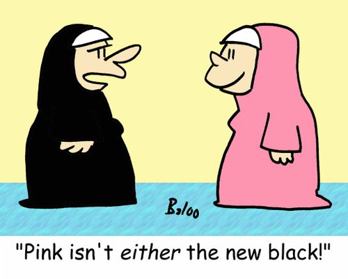 'Pink isn't EITHER the new black!'