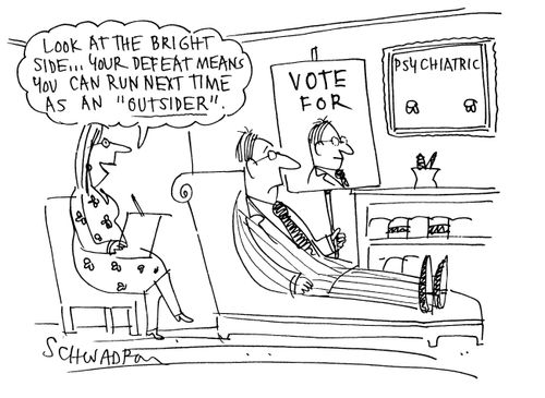 'Look at the bright side...your defeat means you can run next time as an 'outsider'.'