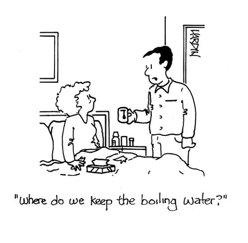 'Where do we keep the boiling water?'