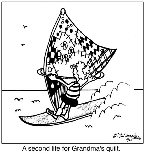 A second life for Grandma's quilt.