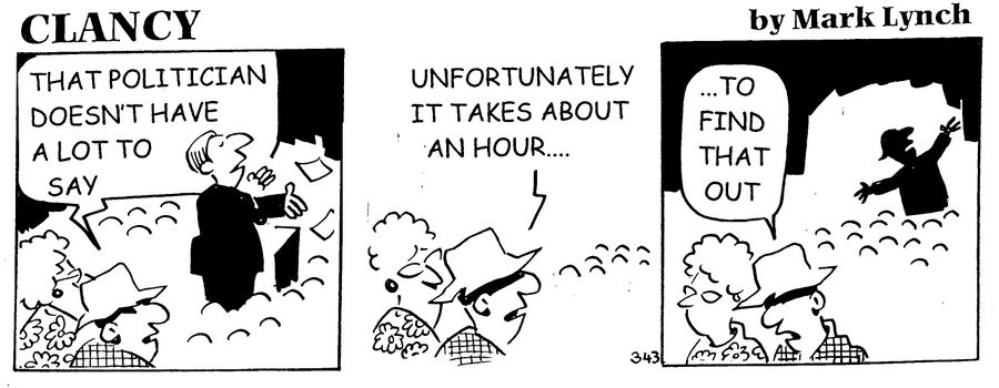 Clancy: Politician's Spiel