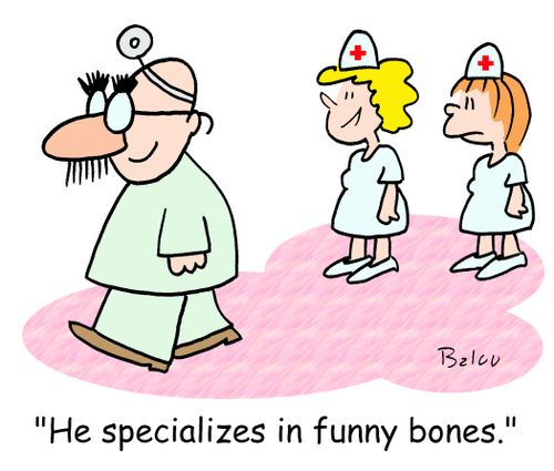 'He specializes in funny bones.'