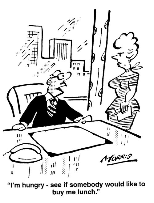 "...see if somebody would like to buy me lunch."
