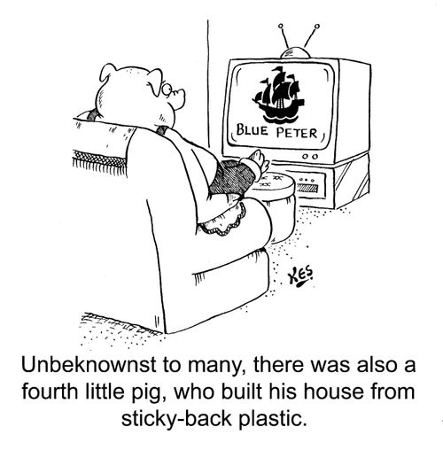 "Unbeknownst to many, there was also a fourth little pig..."