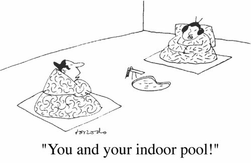"You and your indoor pool!"