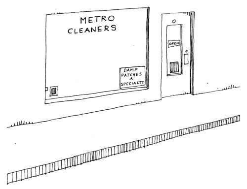 'Metro Cleaners, damp patches a speciality'