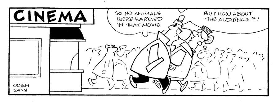 'So no animals were harmed in that movie...but how about the audience?!'