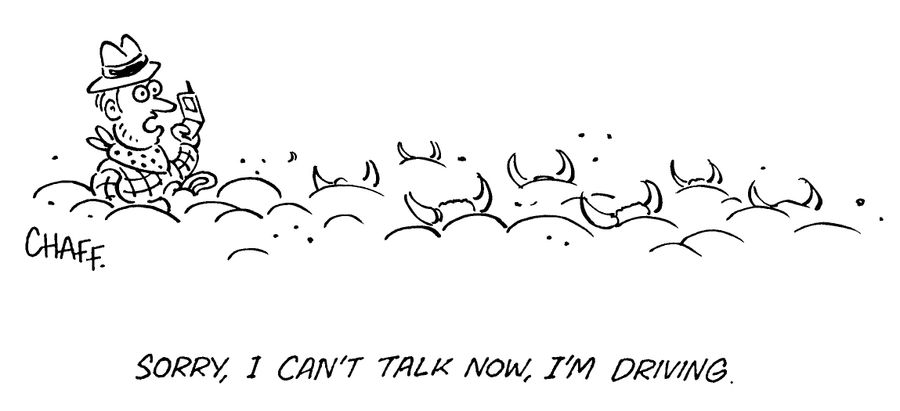 'Sorry, I can't talk now, I'm driving.'
