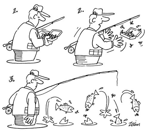 The art of fishing.