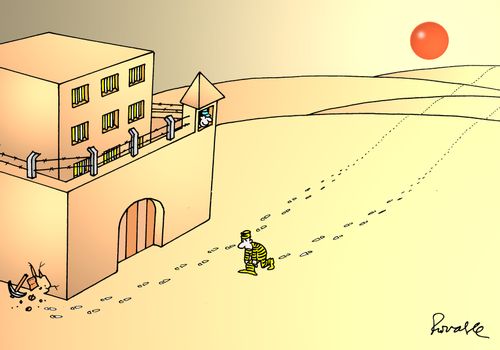 Escape from prison - and returning.
