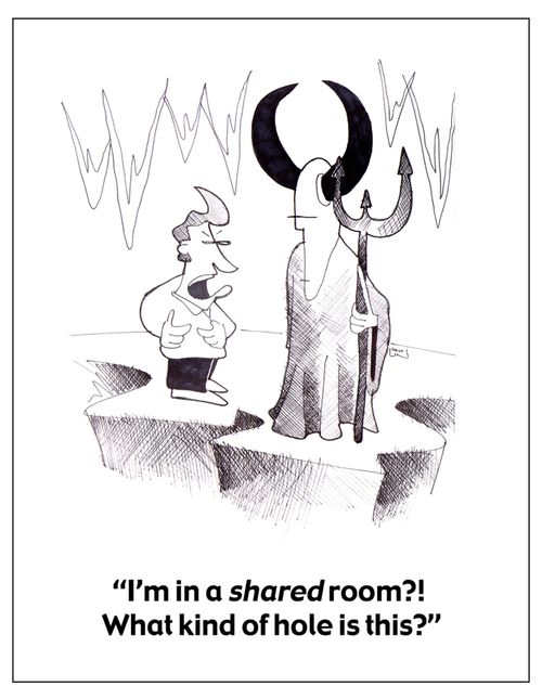 "I'm in a shared room?! What kind of hole is this?"