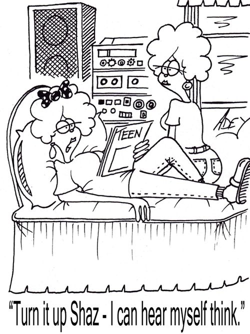 "Turn it up Shaz - I can hear myself think."