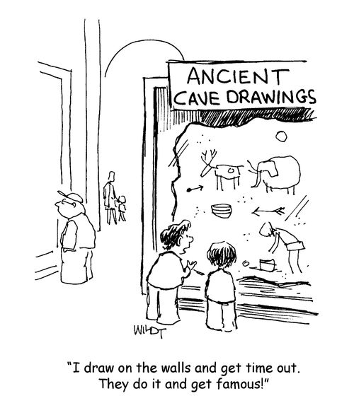 'I draw on the walls and get time out. They do it and get famous!'
