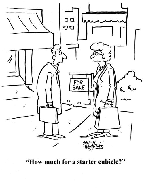 Man to realtor: 'How much for a starter cubicle?'