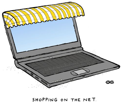 Shopping on the net.
