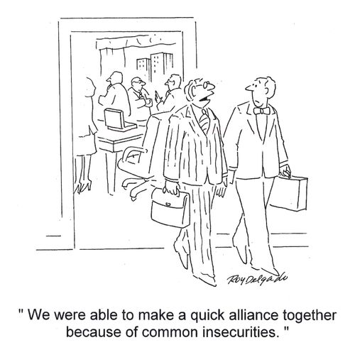 'We were able to make a quick alliance together because of common insecurities.'