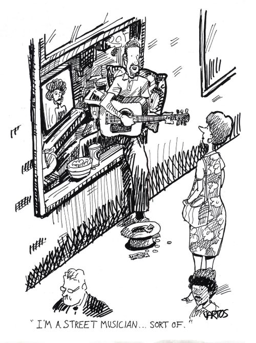 'I'm a street musician... sort of.'