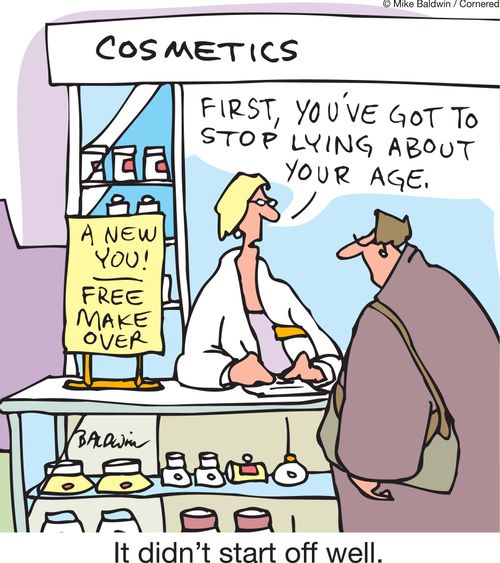 A new you. 'First, you've got to stop lying about you age.' It didn't start off well.