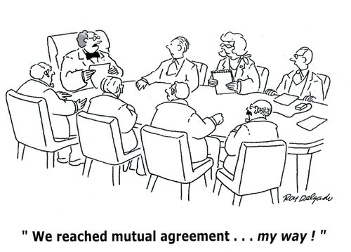 'We reached mutual agreement... my way!'