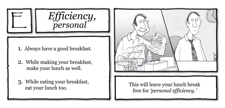 Efficiency, personal: Always have a good breakfast...