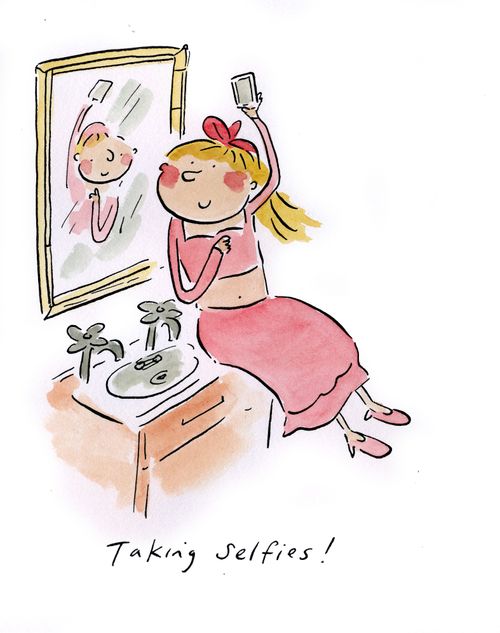 Taking Self-portraits.