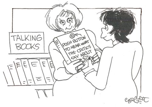 Talking Books: 'Push button to hear what critics say about...'