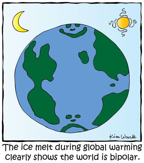 The ice melt during global warming clearly shows the world is bipolar
