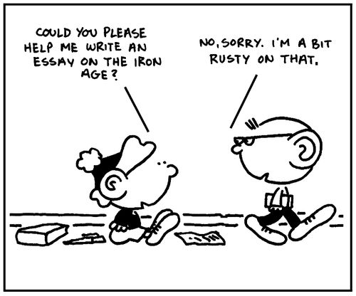 'Could you please help me write an essay on the iron age?'