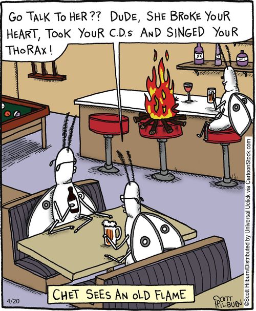 Chet sees an old flame,