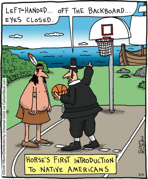 Horse's first introduction to native Americans.