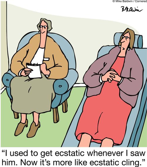 'I used to get ecstatic whenever I saw him. Now it's more like ecstatic cling.'