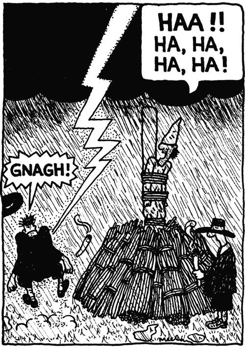 'GNAGH!' 'HAA!! HA,HA,HA,HA!'