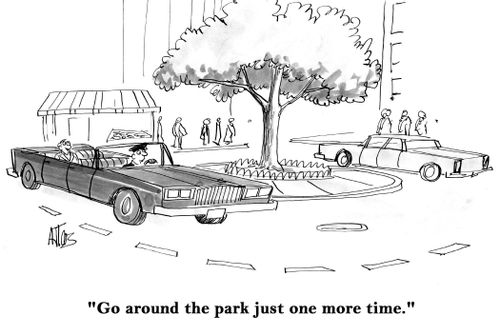 'Go around the park just one more time.'