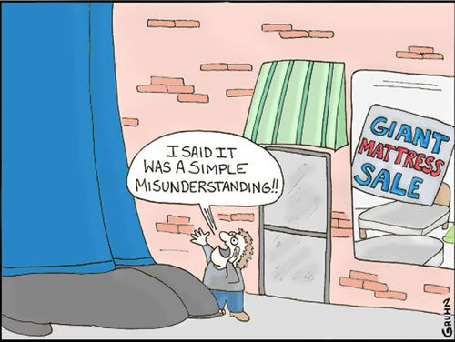 Giant Sale: 'I said it was simply a misunderstanding.'