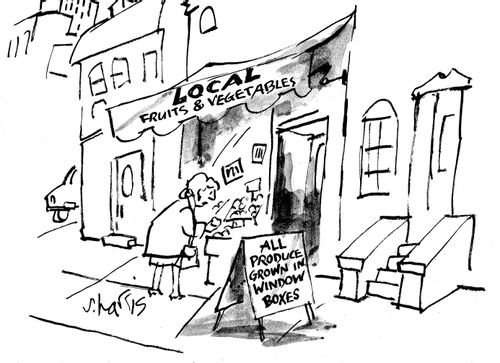 'All produce grown in window boxes'