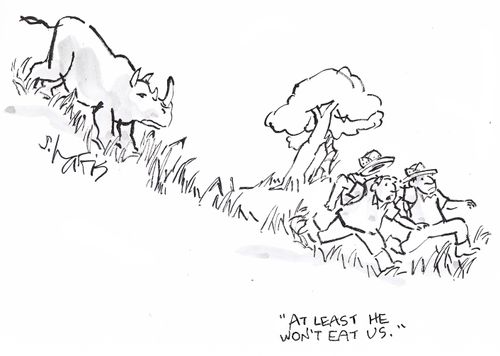 'At least he won't eat us.'
